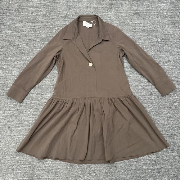 Tuckernuck Pomander Place Dress Small Cocoa Brown Cleia Dropped Waist Preppy - Picture 1 of 10
